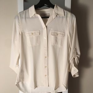 Cream Button Up Blouse